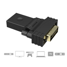 Load image into Gallery viewer, 360 Degree Rotation Gold Plated DVI 24+1 Pin Male to 19 Pin HDMI Female Adapter, DVI 24+1Pin Male to HDMI Female