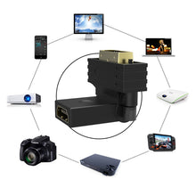 Load image into Gallery viewer, 360 Degree Rotation Gold Plated DVI 24+1 Pin Male to 19 Pin HDMI Female Adapter, DVI 24+1Pin Male to HDMI Female