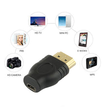 Load image into Gallery viewer, Gold Plated HDMI 19 Pin Male to Micro HDMI Female Adapter, HDMI Male to Micro HDMI Female