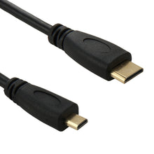 Load image into Gallery viewer, 1m Mini HDMI Male to Micro HDMI Male Adapter Cable, Mini HDMI Male, Length: 1m