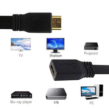 Load image into Gallery viewer, 30cm High Speed V1.4 HDMI 19 Pin Male to HDMI 19 Pin Female Connector Adapter Cable, HDMI AM to AF