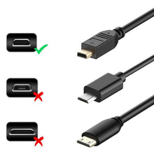 Load image into Gallery viewer, 30cm Mini HDMI Male to Micro HDMI Male Adapter Cable, Micro HDMI Male, Length: 30cm