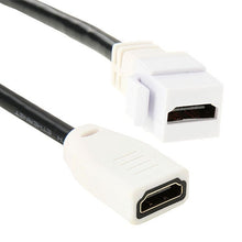 Load image into Gallery viewer, 15cm High Speed V1.4 HDMI 19 Pin Female to HDMI 19 Pin Female Connector Adapter Cable, HDMI AF to AF (White)