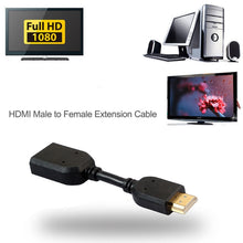 Load image into Gallery viewer, 10cm HDMI 19 Pin Male to HDMI 19 Pin Female (AM-AF) Connector Adapter Cable, HDMI AM to AF