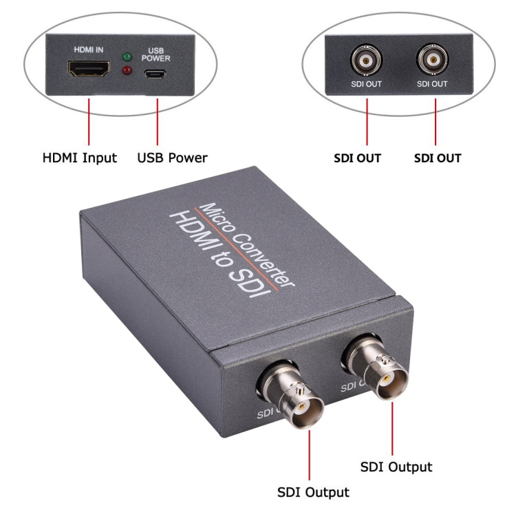 NK-M009 1080P Full HD HDMI to 2 x SDI Output Converter, HDMI to Double 3G-SDI
