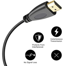 Load image into Gallery viewer, 1.4 Version, Gold Plated 19 Pin HDMI Male to HDMI Male Coiled Cable, Support 3D / Ethernet, Length: 60cm (can be extended up to 2m), HDMI AM to AM