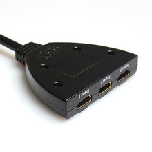 Load image into Gallery viewer, 3x1 Pigtail HDMI Switcher Up to 1080P (Gold Plated), 1080P