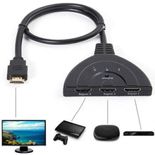 Load image into Gallery viewer, 3x1 Pigtail HDMI Switcher Up to 1080P (Gold Plated), 1080P