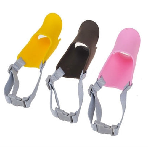 Cute Duck Mouth Shape Silicone Muzzle for Pet Dog, Size: S, S  Yellow, S  Pink, S  Coffee