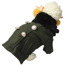 Load image into Gallery viewer, Gorgeous Woolen Cloth with Fur Collar Dog Coat Pet Clothes, Size: XL , Size: S(Deep Green), Size: M (Deep Green), Size: L (Deep Green), Size: XL (Deep Green)