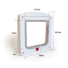 Load image into Gallery viewer, Cat / Small-scale Dog Friendly Transparent Flap, Universal 4 Way Locking, White
