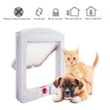 Load image into Gallery viewer, Cat / Small-scale Dog Friendly Transparent Flap, Universal 4 Way Locking, White