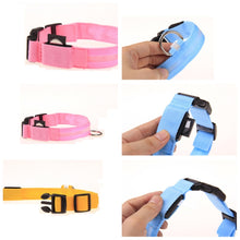 Load image into Gallery viewer, Adjustable 3-Mode LED Flashing Dog Collar, Size: S , Size: S, Size: M, Size: L, Size: XL