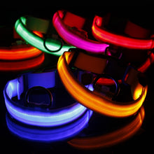 Load image into Gallery viewer, Adjustable 3-Mode LED Flashing Dog Collar, Size: S , Size: S, Size: M, Size: L, Size: XL