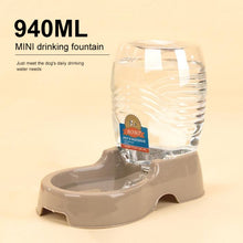 Load image into Gallery viewer, Utility Automatic Drinking Water Dispenser Detachable Bottle with Dish Feeder for Cats and Dogs， Random Color Delivery, Detachable Bottle with Dish Feeder