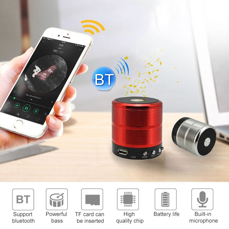 S28 Metal Mobile Bluetooth Stereo Portable Speaker with Hands-free Call Function