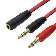 Load image into Gallery viewer, Noodle Style 3.5mm Jack Microphone + Earphone Cable for PC / Laptop, Length: 22cm