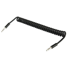 Spring Coiled 3.5mm Aux Cable, Compatible with Phones, Tablets, Headphones, MP3 Player, Car/Home Stereo & More, Length: 20cm up to 80cm