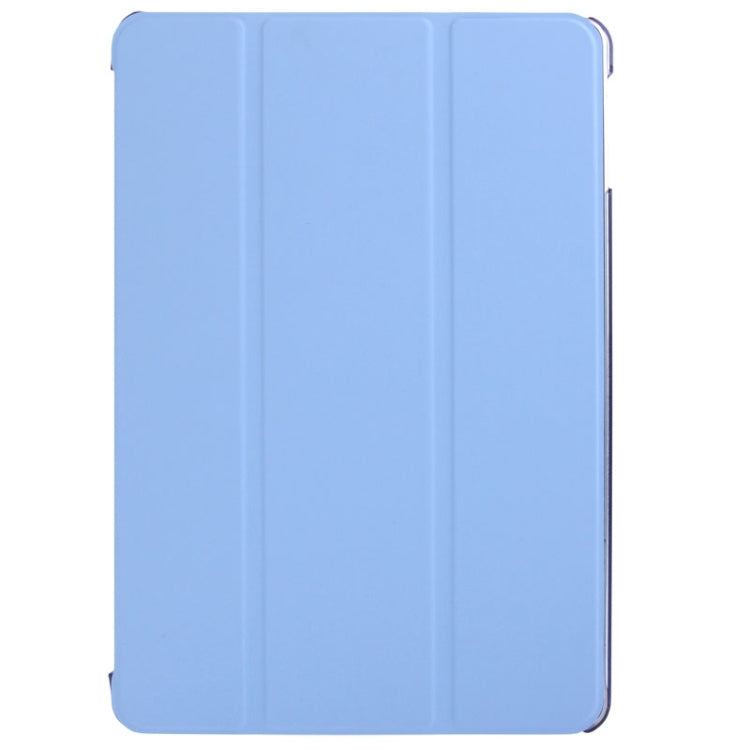 3-folding Leather Cover Frosted Plastic Case with Holder & Sleep / Wake-up Function for iPad Air