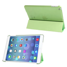 Load image into Gallery viewer, 3-folding Leather Cover Frosted Plastic Case with Holder &amp; Sleep / Wake-up Function for iPad Air