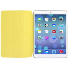 Load image into Gallery viewer, 3-folding Leather Cover Frosted Plastic Case with Holder &amp; Sleep / Wake-up Function for iPad Air