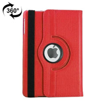 Load image into Gallery viewer, For iPad 9.7 (2018) &amp; iPad 9.7 (2017) &amp; Air 2 &amp; Air 360 Degree Rotation Litchi Texture Leather Case with 2 Gears Holder