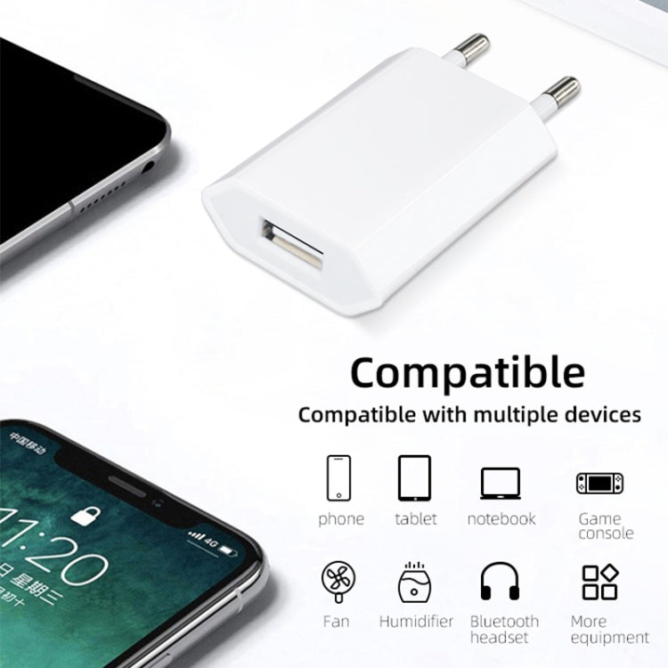 5V / 1A (US Plug) USB Charger Adapter For  iPhone, Galaxy, Huawei, Xiaomi, LG, HTC and Other Smart Phones, Rechargeable Devices, EU Plug, UK Plug