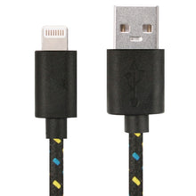 Load image into Gallery viewer, 1m Nylon Netting Style USB 8 Pin Data Transfer Charging Cable for iPhone, iPad