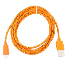 Load image into Gallery viewer, 1m Nylon Netting Style USB 8 Pin Data Transfer Charging Cable for iPhone, iPad
