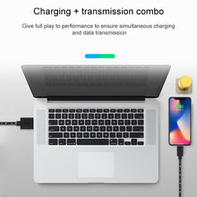 Load image into Gallery viewer, 1m Nylon Netting Style USB 8 Pin Data Transfer Charging Cable for iPhone, iPad