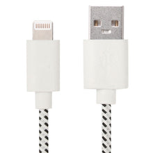 Load image into Gallery viewer, 1m Nylon Netting Style USB 8 Pin Data Transfer Charging Cable for iPhone, iPad