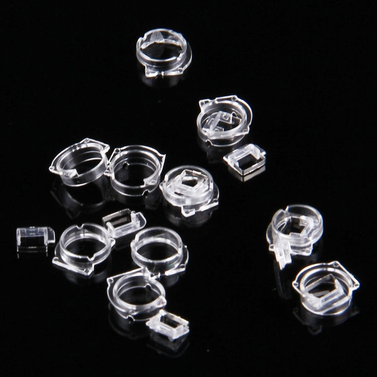 100 PCS Transparent Plastic Camera Lens Frame for iPhone 5 & 5S & 5C