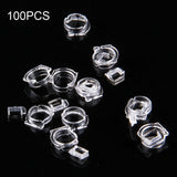 100 PCS Transparent Plastic Camera Lens Frame for iPhone 5 & 5S & 5C
