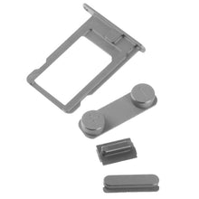 Load image into Gallery viewer, 4 in 1 for iPhone 5 &amp; 5S Original Alloy Material Colorful Nano SIM Card Tray + Volume Button + Power Button + Mute Button, For iPhone 5 &amp; 5S