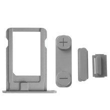 Load image into Gallery viewer, 4 in 1 for iPhone 5 &amp; 5S Original Alloy Material Colorful Nano SIM Card Tray + Volume Button + Power Button + Mute Button, For iPhone 5 &amp; 5S