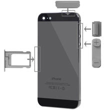 Load image into Gallery viewer, 4 in 1 for iPhone 5 &amp; 5S Original Alloy Material Colorful Nano SIM Card Tray + Volume Button + Power Button + Mute Button, For iPhone 5 &amp; 5S