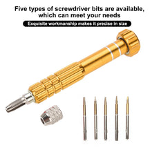 Load image into Gallery viewer, 5 in 1 Gold Series Screwdriver Sets (T5 / T6 / 1.2 / 1.5 / 0.8)