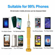 Load image into Gallery viewer, 5 in 1 Gold Series Screwdriver Sets (T5 / T6 / 1.2 / 1.5 / 0.8)
