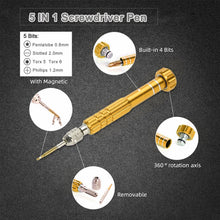 Load image into Gallery viewer, 5 in 1 Gold Series Screwdriver Sets (T5 / T6 / 1.2 / 1.5 / 0.8)