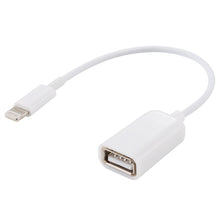 Load image into Gallery viewer, USB Female to 8pin Male OTG Adapter Cable, Support iOS 10.2 and Below, Length: 18cm