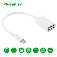 Load image into Gallery viewer, USB Female to 8pin Male OTG Adapter Cable, Support iOS 10.2 and Below, Length: 18cm