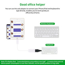 Load image into Gallery viewer, USB Female to 8pin Male OTG Adapter Cable, Support iOS 10.2 and Below, Length: 18cm