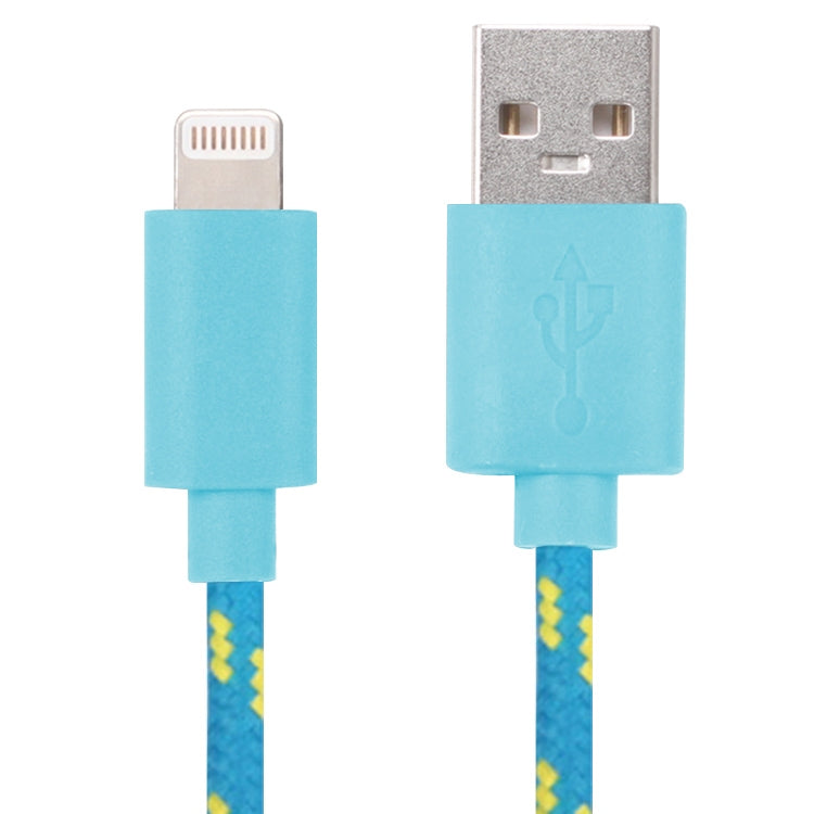 1m Nylon Netting USB Data Transfer Charging Cable For iPhone, iPad, Compatible with up to iOS 15.5