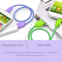 Load image into Gallery viewer, 1m Nylon Netting USB Data Transfer Charging Cable For iPhone, iPad, Compatible with up to iOS 15.5