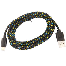 Load image into Gallery viewer, 3m Nylon Netting Style USB Data Transfer Charging Cable for iPhone, iPad