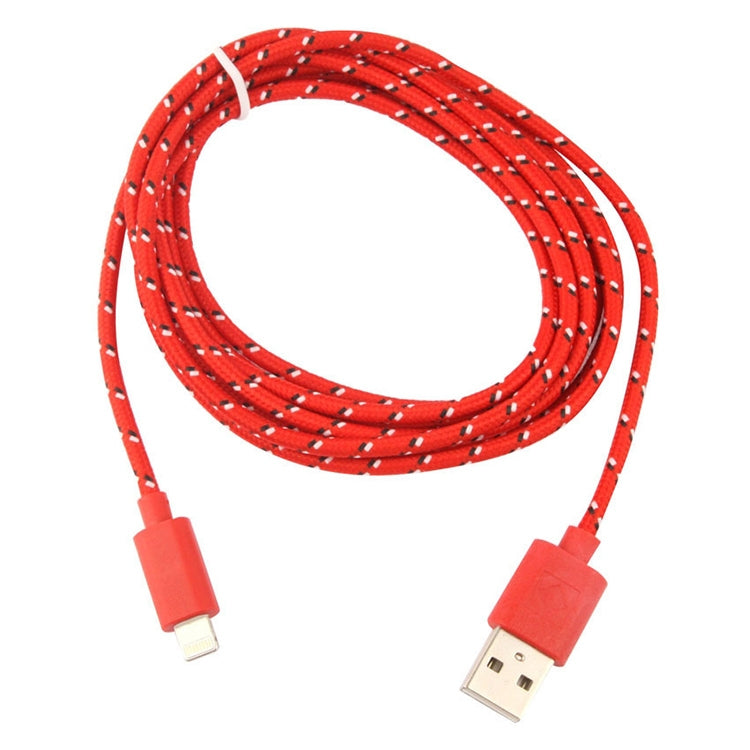 2m Nylon Netting USB Data Transfer Charging Cable For iPhone, iPad