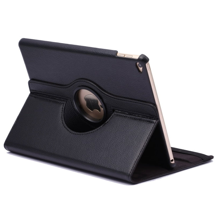 360 Degree Rotation Litchi Texture Flip Leather Case with 2 Gears Holder for iPad Air 2