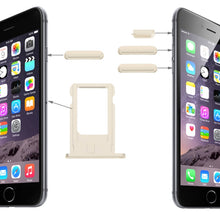 Load image into Gallery viewer, Card Tray &amp; Volume Control Key &amp; Screen Lock Key &amp; Mute Switch Vibrator Key  Kit for iPhone 6, For iPhone 6 (Kit)