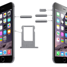 Load image into Gallery viewer, Card Tray &amp; Volume Control Key &amp; Screen Lock Key &amp; Mute Switch Vibrator Key  Kit for iPhone 6, For iPhone 6 (Kit)