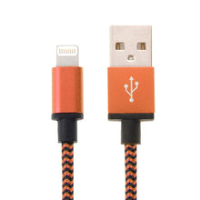 Load image into Gallery viewer, 2A Woven Style USB to 8 Pin Sync Data / Charging Cable, Cable Length: 1m